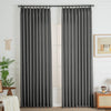 Carbon Grey 850-16 Lorna French Linen Custom Pleated Curtains Panel