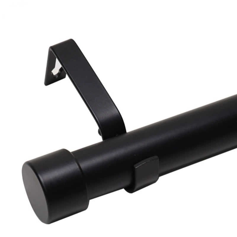 Black / 18"-45" Adjustable Window Curtain Rod
