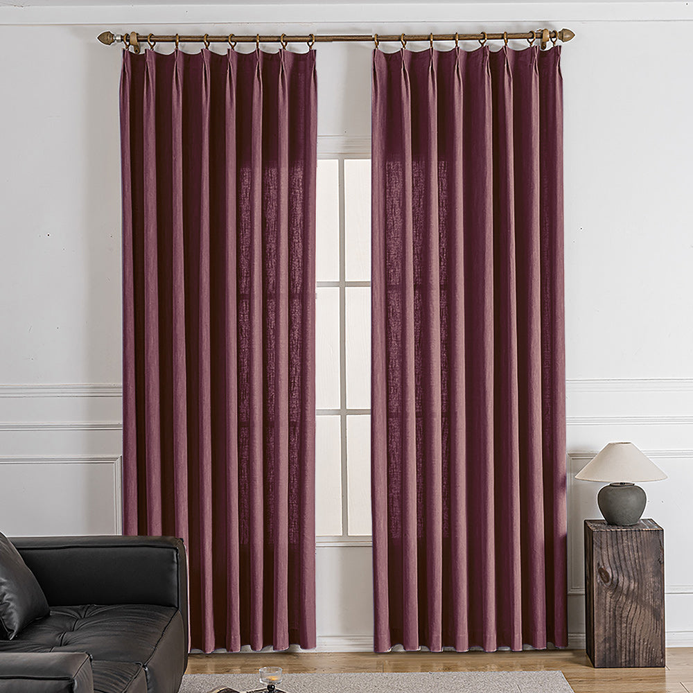 Sova Soft Cotton Blend Custom Pleated Drapes