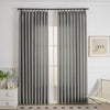 Smoky Gray-17 Cozy Heavyweight Linen Woven Bathroom Custom Curtains