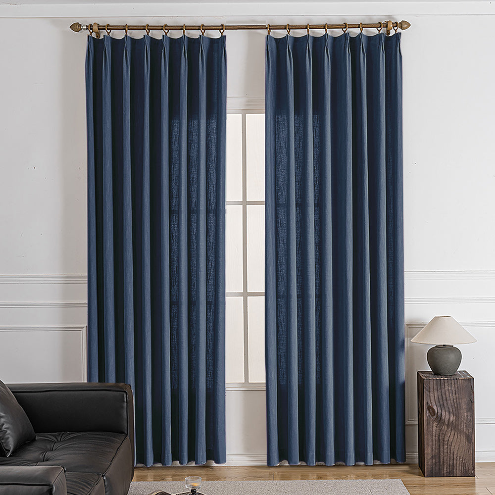 Sova Soft Cotton Blend Custom Pleated Drapes