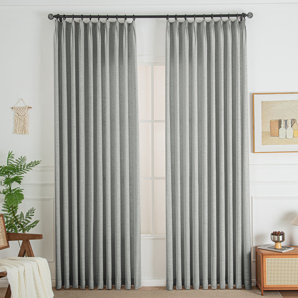 Fog 850-18 Lorna French Linen Custom Pleated Curtains Panel