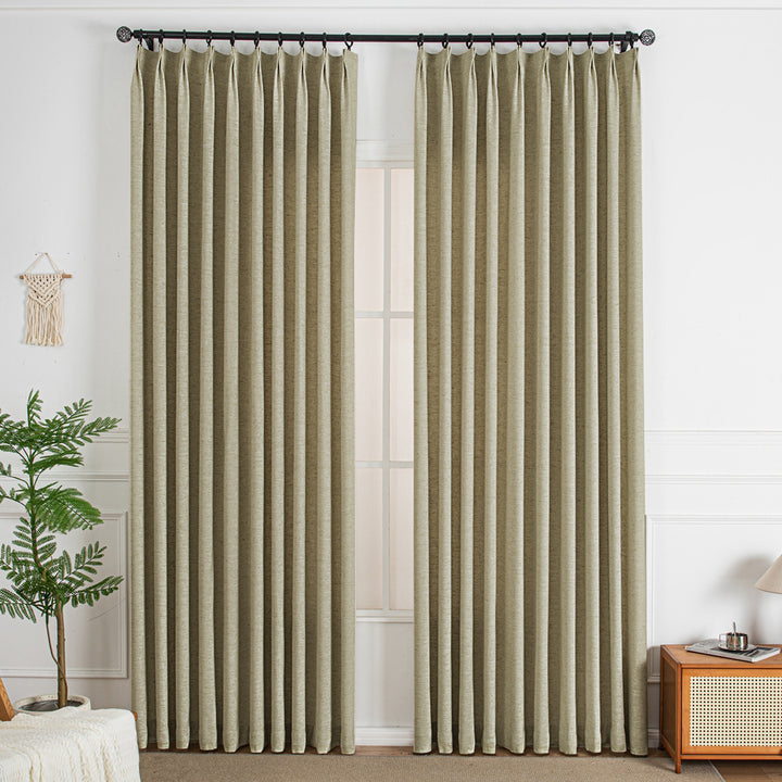 Thalia Textured Linen Custom Curtain - ixacurtains