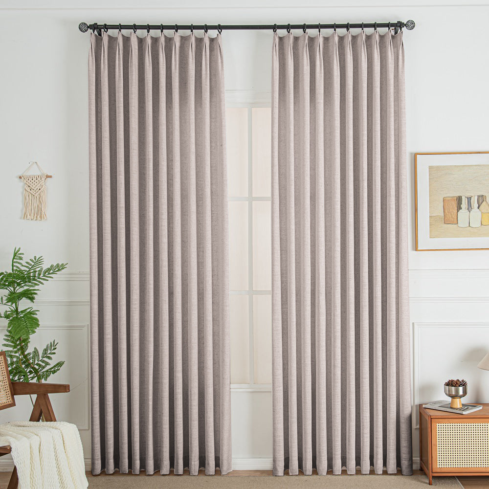 Lorna French Linen Custom Pleated Curtains Panel