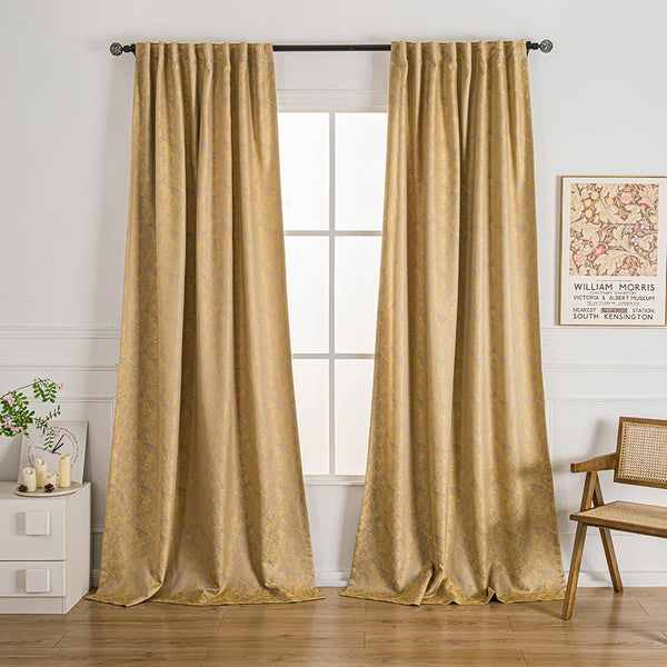 Calista Refined Leaf Patterns  Curtains