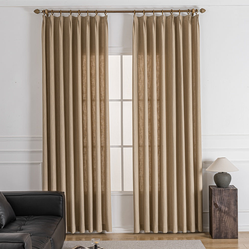 Sova Soft Cotton Blend Custom Pleated Drapes