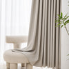 Megan Faux Linen Texture Custom Curtains