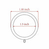 1.5-Inch Inner Diameter Curtain Rings with Eyelets(Pack of 30) ixacurtains