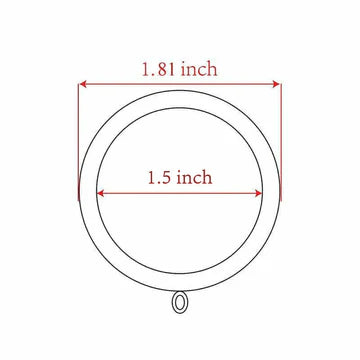 1.5-Inch Inner Diameter Curtain Rings with Eyelets(Pack of 30) ixacurtains