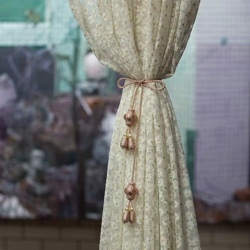 Tassel Curtain Tieback with Hanging Balls/1pc ixacurtains