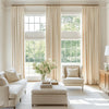 Elise Heavyweight Textured Faux Linen Pleat Custom Curtains Elise