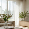 Vent White Light-Filtering Pleat Sheer Curtains Vent