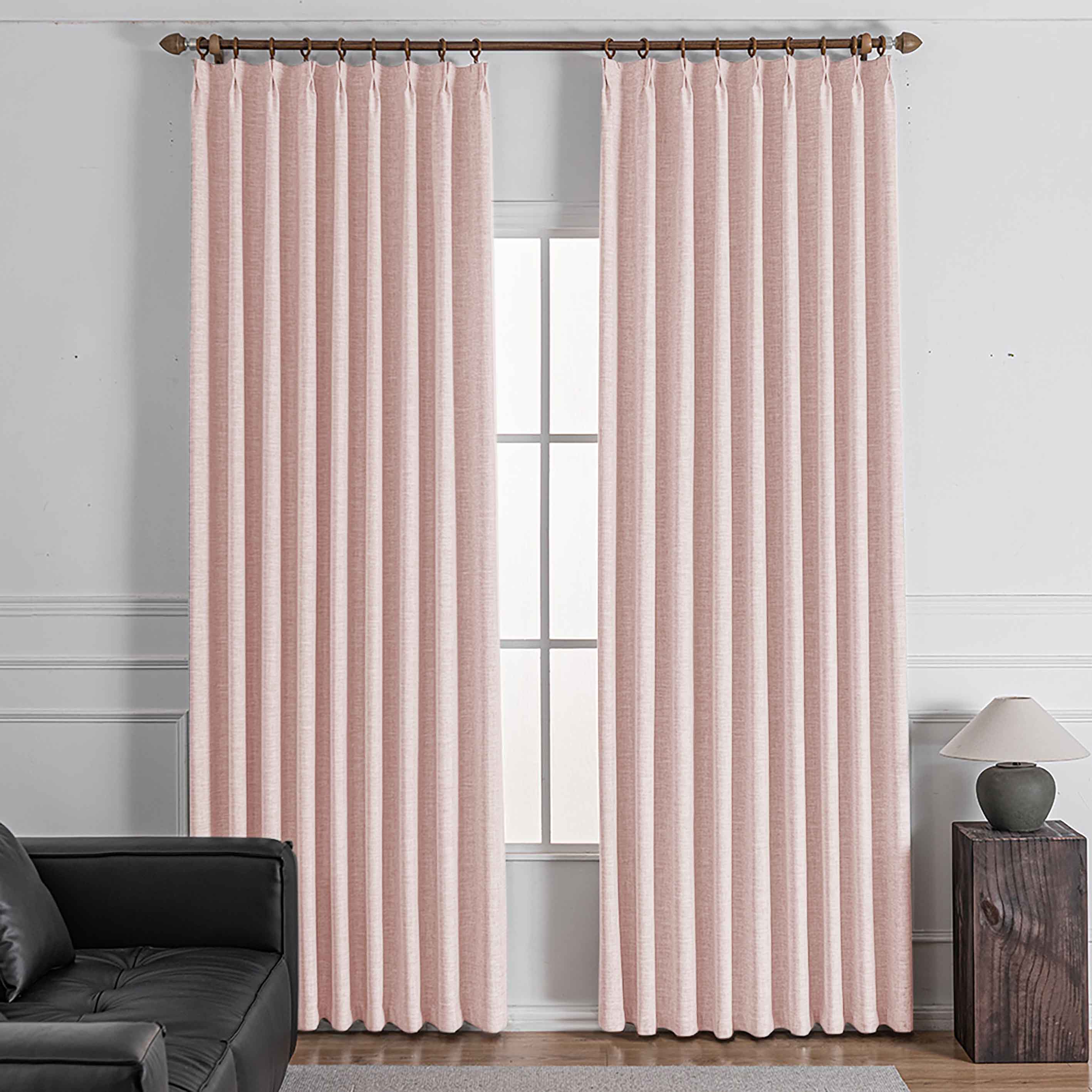 Shyn Linen Texture 100% Blackout Curtains