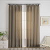 Brown-20 Cozy Heavyweight Linen Woven Bathroom Custom Curtains