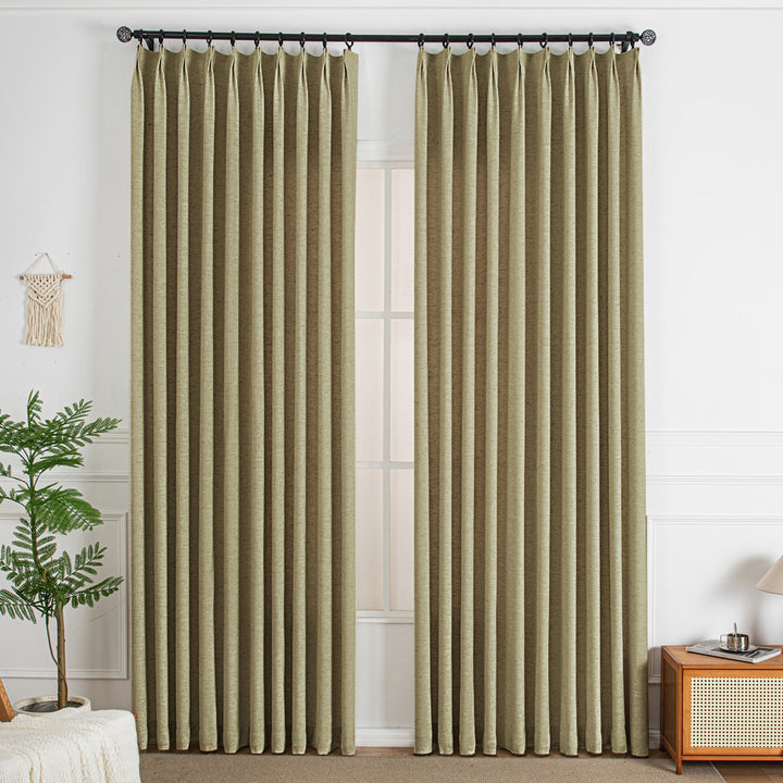 Thalia Textured Linen Custom Curtain - ixacurtains