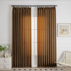 Coffee Brown-21 Cozy Heavyweight Linen Woven Bathroom Custom Curtains