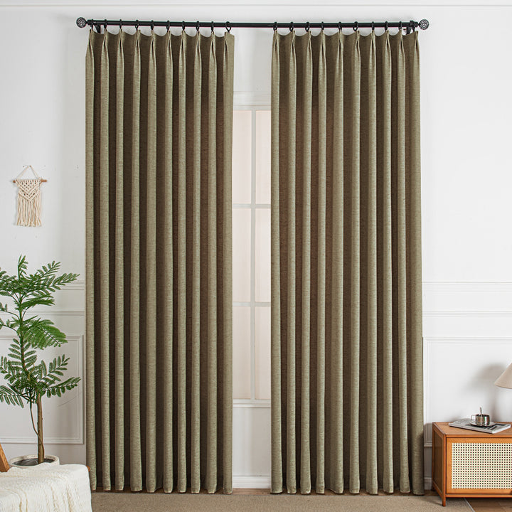 Thalia Textured Linen Custom Curtains