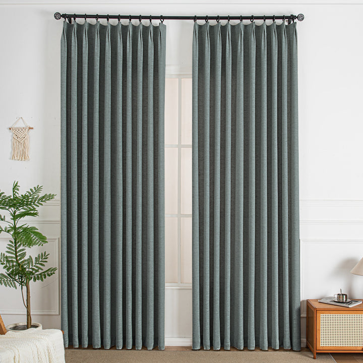 Thalia Textured Linen Custom Curtain - ixacurtains