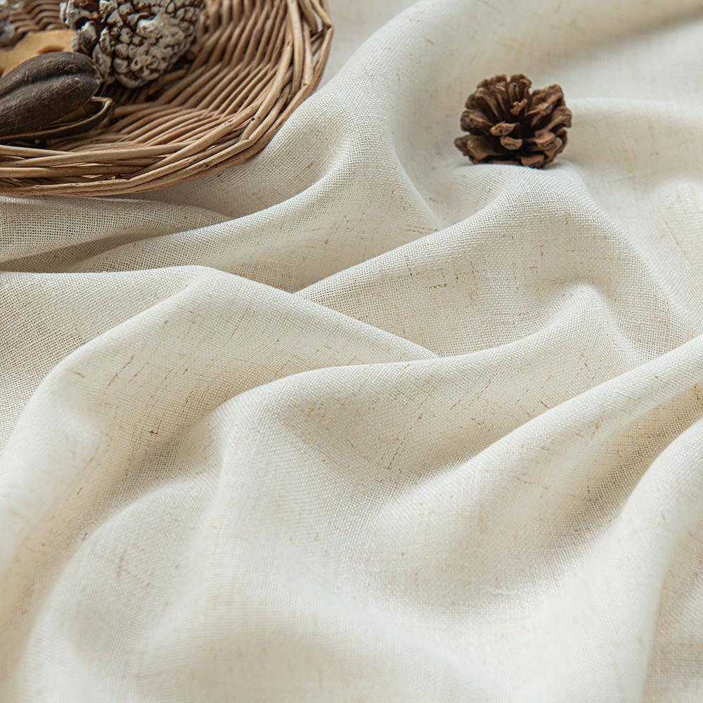 Linen Breezy Beige Linen Sheer Bathroom Custom Curtains