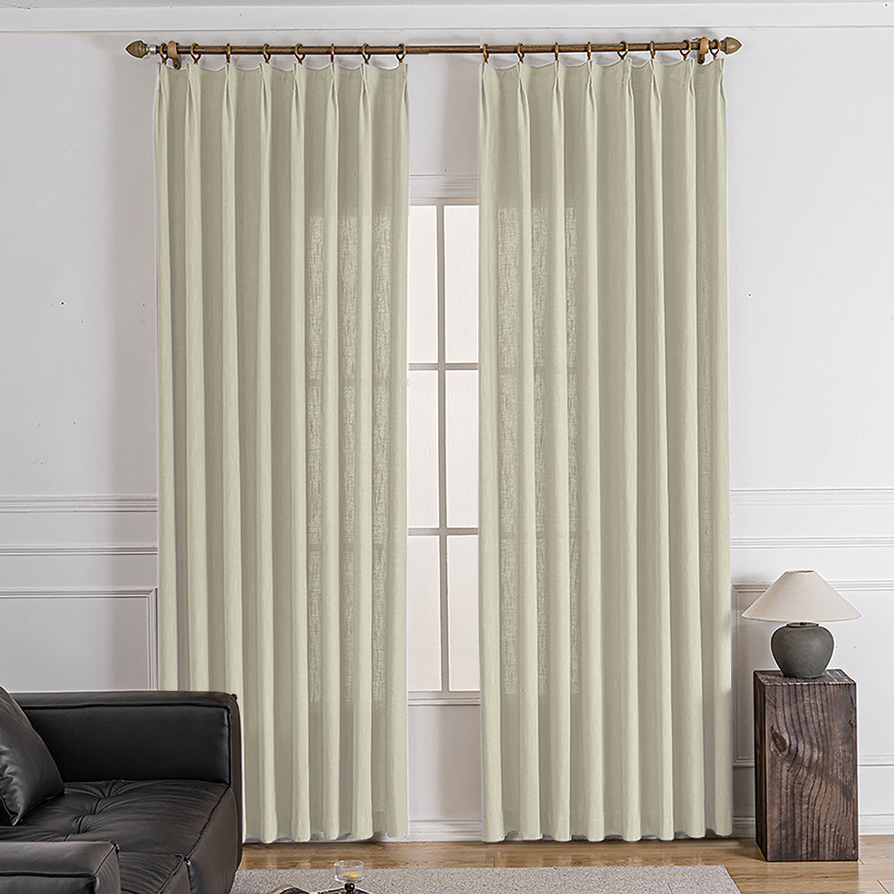 Sova Soft Cotton Blend Custom Pleated Drapes