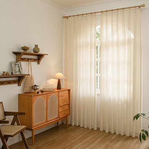 Loomy Soft Cream Dream Pleat Custom Curtains Loomy