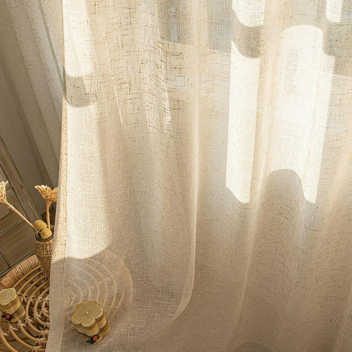 Linen Color Linex-Lin Natural Weave Linen Sheer Custom Curtains