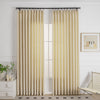 Straw Yellow-33 Cozy Heavyweight Linen Woven Bathroom Custom Curtains