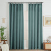 Everglade Teal 850-34 Lorna French Linen Custom Pleated Curtains Panel