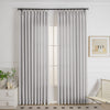 Gray White-36 Cozy Heavyweight Linen Woven Bathroom Custom Curtains