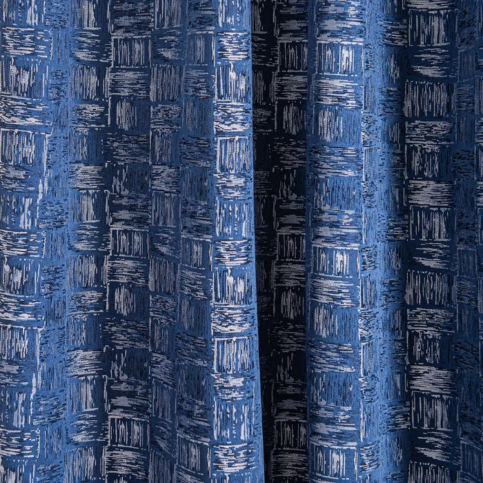 Harper Geometric Jacquard Cotton Blend Custom Drapes