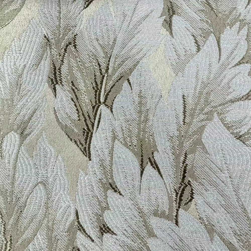 Fern Jacquard Patterns Pleat Cotton Blend Custom Curtains Fern Light Orange