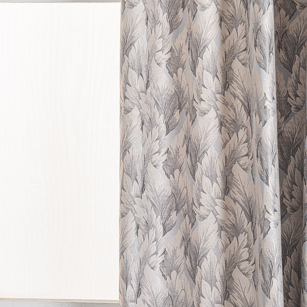 Fern Jacquard Patterns Pleat Cotton Blend Custom Curtains Fern