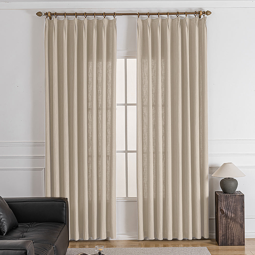Sova Soft Cotton Blend Custom Pleated Drapes