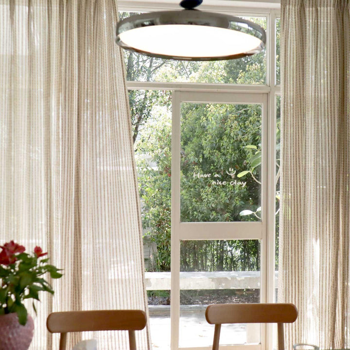 Eco-Lin Grid Harmony Linen Curtains - ixacurtains