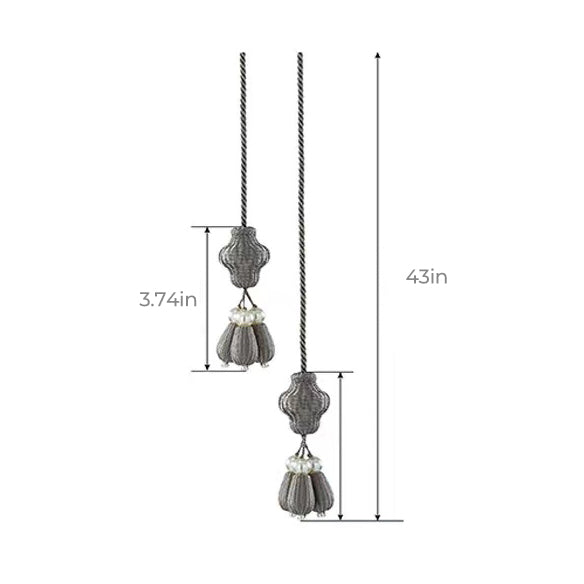 Tassel Curtain Tieback with Hanging Balls/1pc ixacurtains
