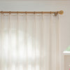 Linen Breezy Beige Linen Sheer Bathroom Custom Curtains