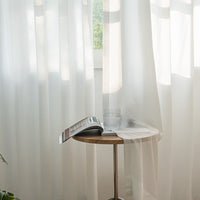 White Pure White Voile Sheer Outdoor Custom Curtains