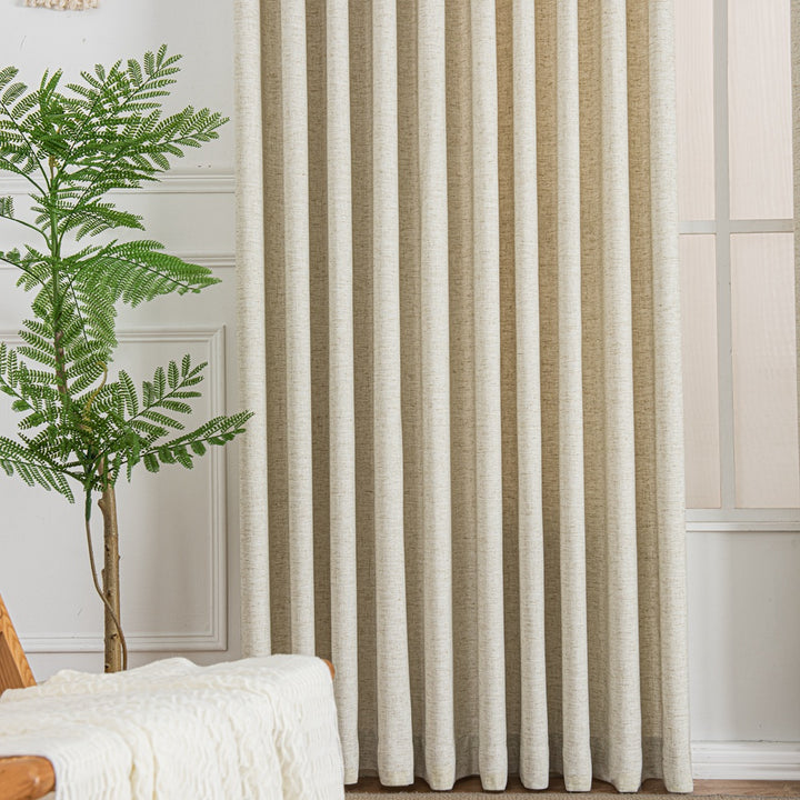 Thalia Textured Linen Custom Curtains