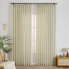 Pinky Khaki-4 Elise Heavyweight Textured Faux Linen Custom Curtains