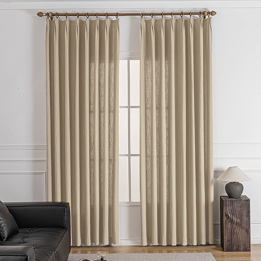 Sova Soft Cotton Blend Custom Pleated Drapes