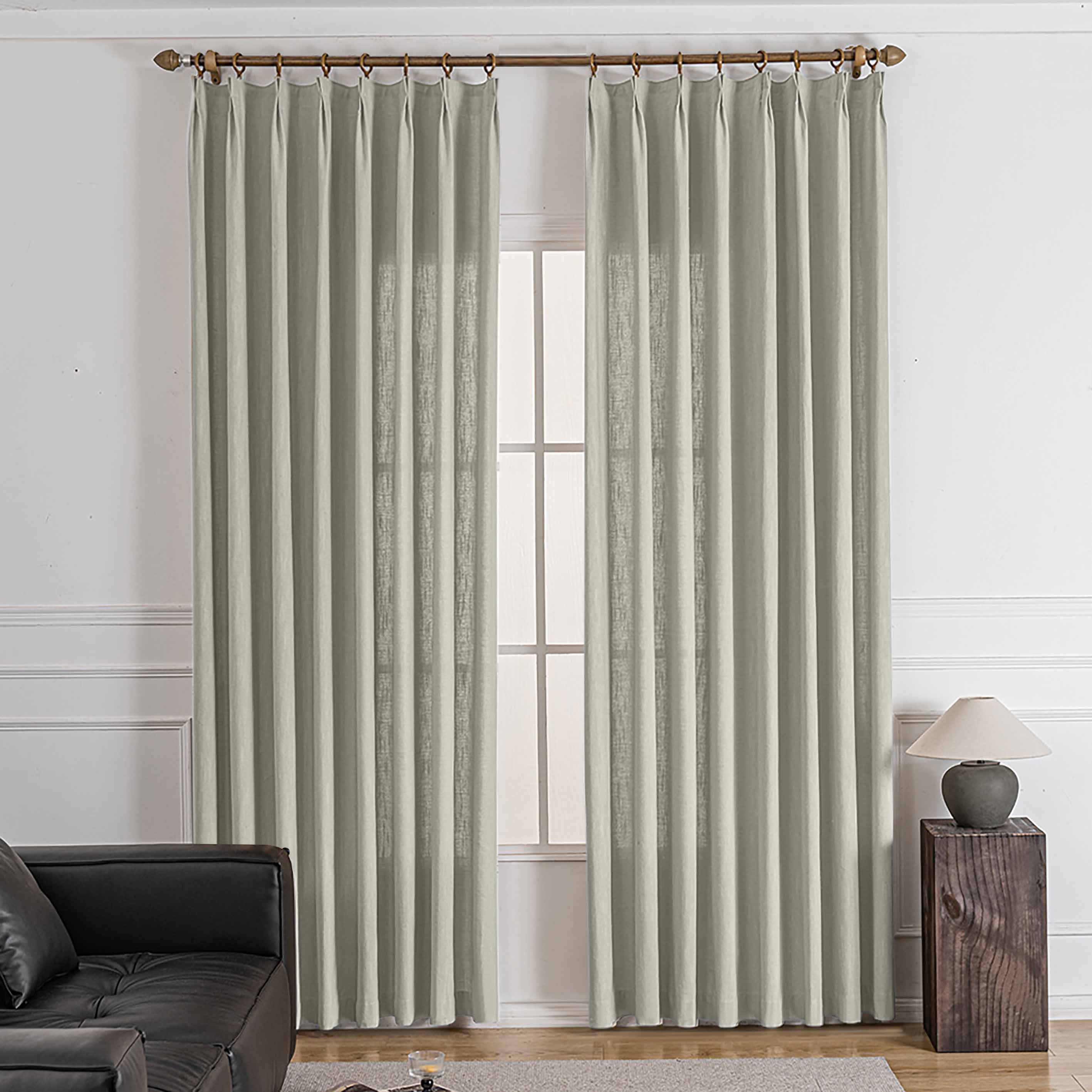 Sova Soft Cotton Blend Custom Pleated Drapes