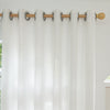 White Airy Elegant White Faux Linen Outdoor Curtains For Patio And Porch