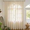 Mead Faux Linen Texture Outdoor Custom Curtains
