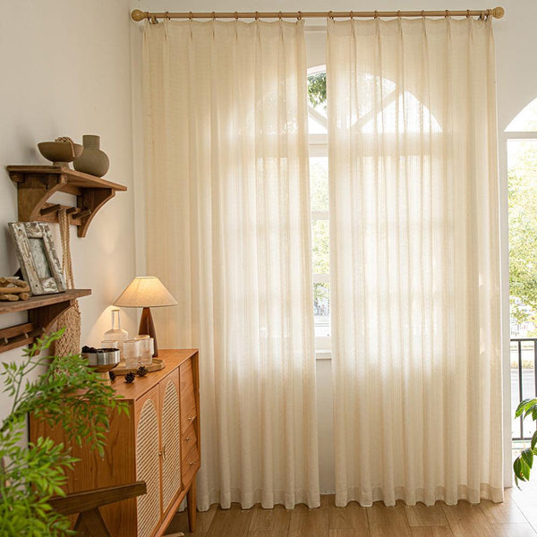Light Yellow Loomy Soft Cream Dream Custom Curtains