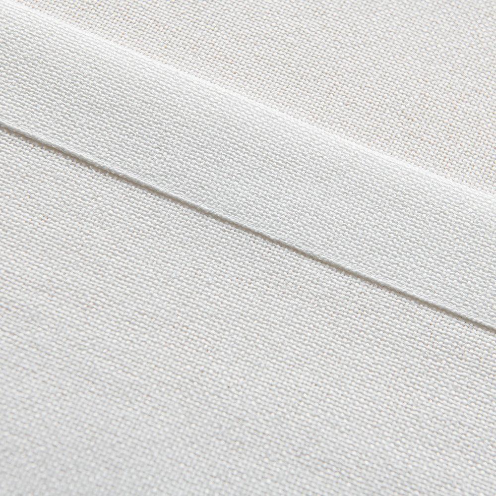 White Airy Elegant White Faux Linen Custom Curtains For Living Room And Bedroom