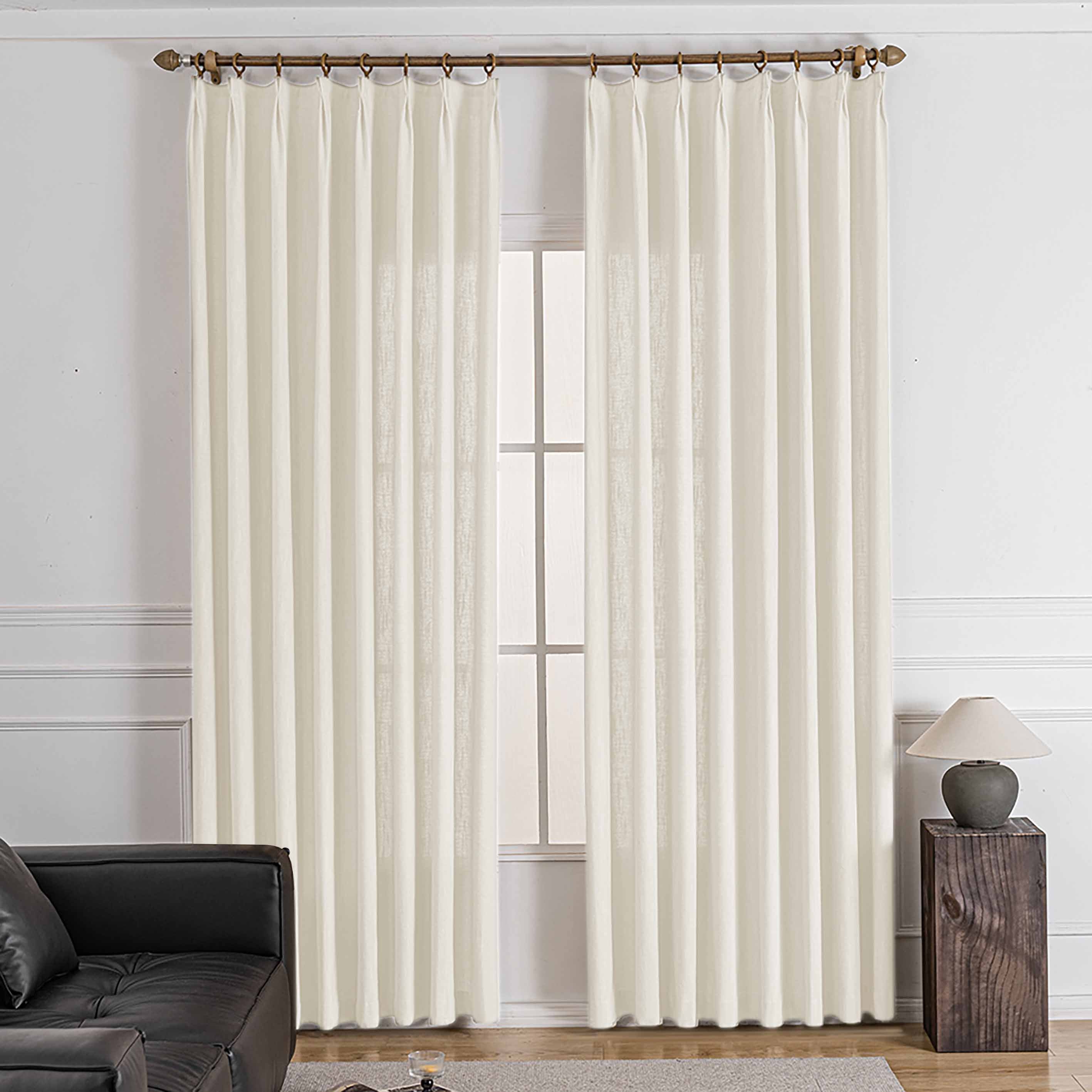 Sova Soft Cotton Blend Custom Pleated Drapes