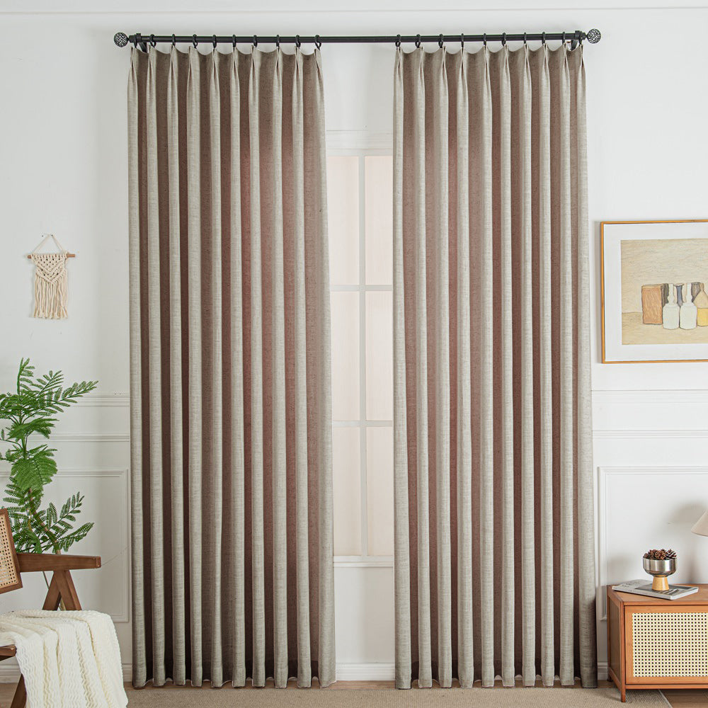 Tapioca 850-7 Lorna French Linen Custom Pleated Curtains Panel