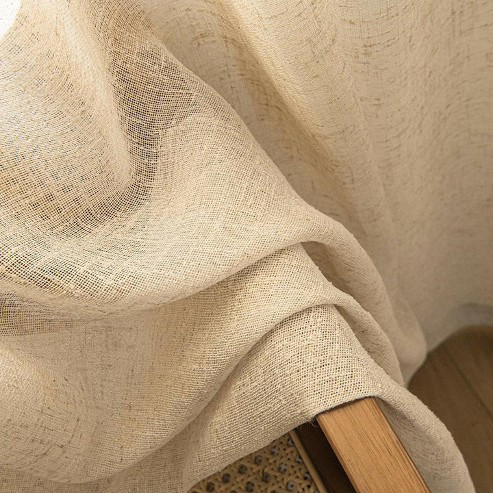 Linen Color Linex-Lin Natural Weave Linen Sheer Custom Curtains