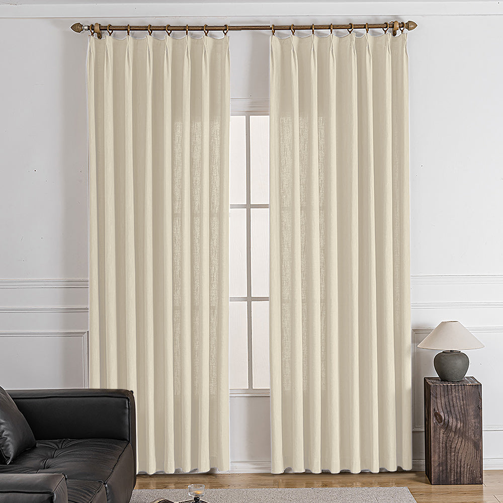 Sova Soft Cotton Blend Custom Pleated Drapes