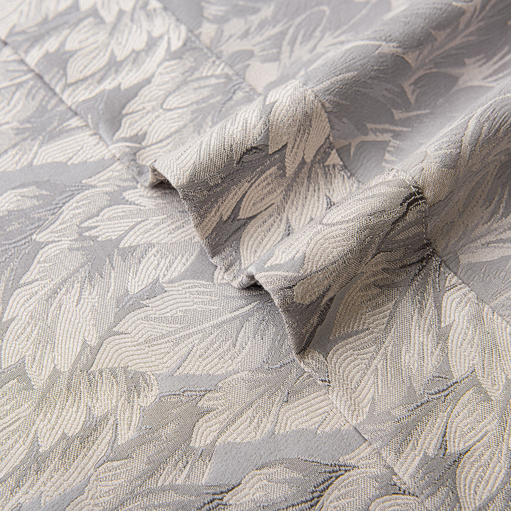 Fern Jacquard Patterns Pleat Cotton Blend Custom Curtains Fern